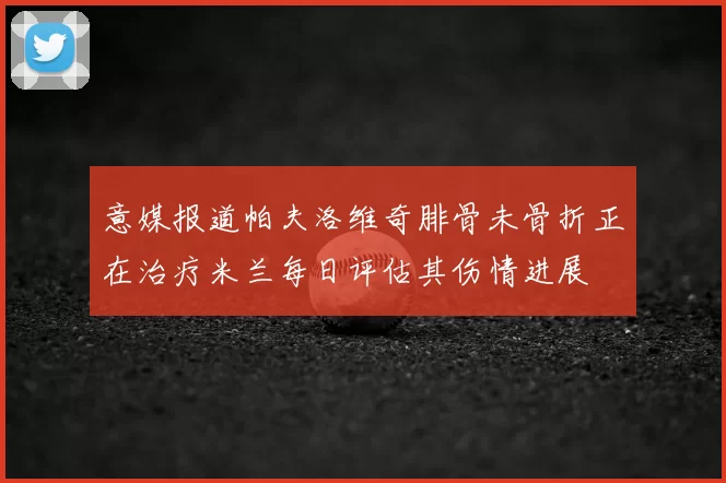 意媒报道帕夫洛维奇腓骨未骨折正在治疗米兰每日评估其伤情进展